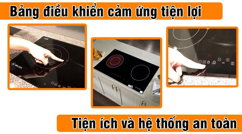 Bếp điện từ Malloca MH-02IR SB - Bảng điều khiển cảm ứng